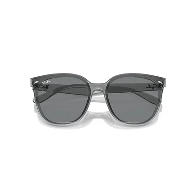 Ray Ban Rb4423d Sunglasses Transparent Grey Frame Brown Lenses 66-15