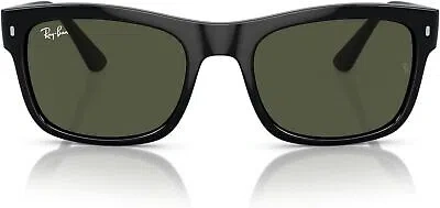 Pre-owned Ray Ban Ray-ban Rb4428f Square Sunglasses, Black Green, 56 Mm