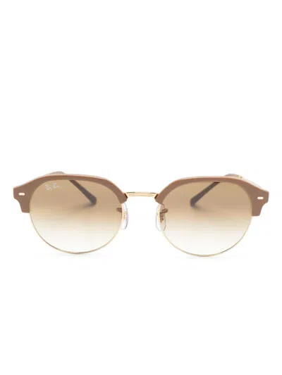 Ray Ban Rb4429 Round Sunglasses In Neutrals