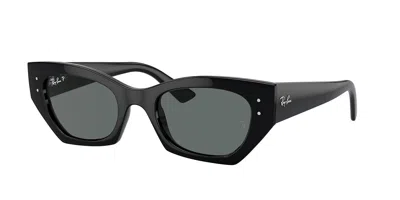 RAY BAN RB4430F ZENA ASIAN FIT POLARIZED 667781 MEN'S SUNGLASSES BLACK SIZE 52