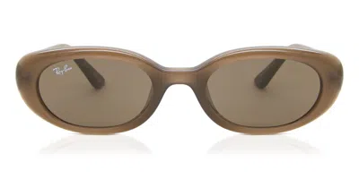 Ray Ban Rb4441d Asian Fit 677973 Men's Sunglasses Brown Size 53