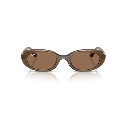 Ray Ban Rb4441d Bio-based Sunglasses Opal Brown Frame Brown Lenses 53-21