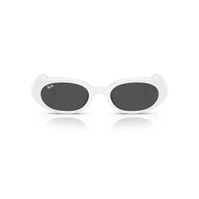 Ray Ban Rb4441d Bio-based Sunglasses White Frame Grey Lenses 53-21