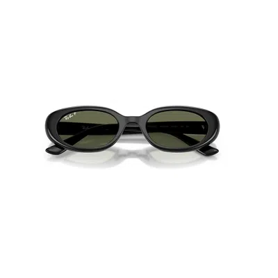 Ray Ban Rb4441d Bio-based Sunglasses Black Frame Green Lenses Polarized 53-21