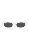Ray Ban Rb4457d Bio-based Sonnenbrillen Weiss Fassung Grau Glas 55-19 In White