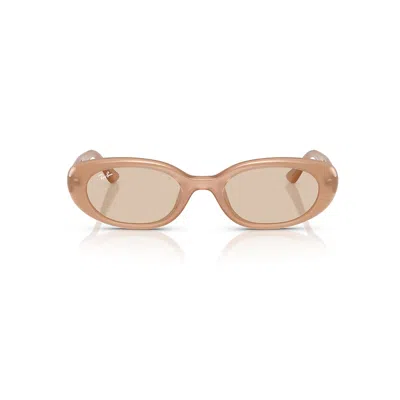Ray Ban Rb4441d Washed Lenses Bio-based Sunglasses Opal Beige Frame Brown Lenses 53-21
