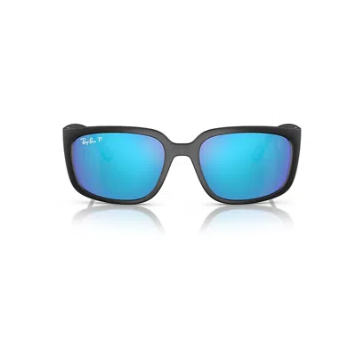 Ray Ban Rb4443m Scuderia Ferrari Collection Chromance Sunglasses Matte Black Frame Green Lenses Polarized 57