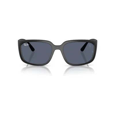Ray Ban Rb4443m Scuderia Ferrari Collection Sunglasses Matte Black Frame Grey Lenses 57-19