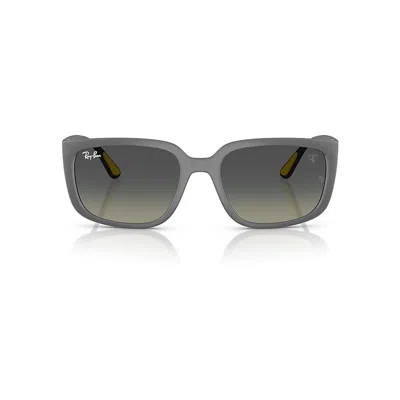 Ray Ban Rb4443m Scuderia Ferrari Collection Sunglasses Matte Grey Frame Grey Lenses 57-19