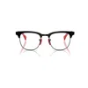 Ray Ban Rb4443vm Optics Scuderia Ferrari Collection Eyeglasses Brushed Black Frame Clear Lenses Polarized 51 In Brushed Black