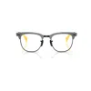 Ray Ban Rb4443vm Optics Scuderia Ferrari Collection Eyeglasses Brushed Gunmetal Frame Clear Lenses Polarized In Brushed Gunmetal