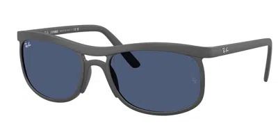 Ray Ban Rb4452 601780 Men's Sunglasses Grey Size 56 In Metallic