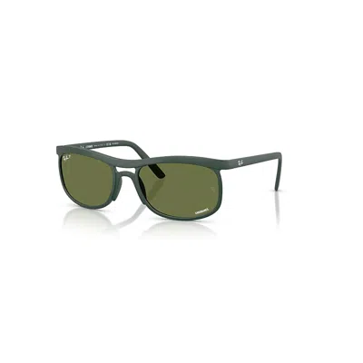 Ray Ban Rb4452ch Chromance Liteforce Sunglasses Sand Green Frame Green Lenses Polarized 56-20 In Sandgrün