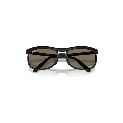 Ray Ban Rb4452ch Chromance Liteforce Sunglasses Sand Black Frame Grey Lenses Polarized 59-20