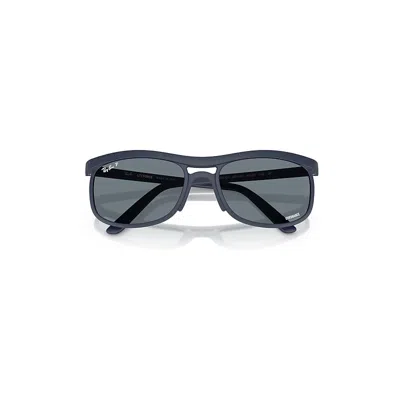 Ray Ban Rb4452ch Chromance Liteforce Sunglasses Sand Dark Blue Frame Blue Lenses Polarized 59-20