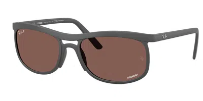 Ray Ban Rb4452ch Polarized 60171a Men's Sunglasses Grey Size 56 In Metallic