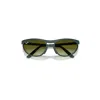 Ray Ban Rb4453 Liteforce Sunglasses Sand Green Frame Green Lenses 59-20 In Sand Green