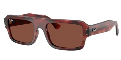 Ray Ban Rb4454 Flacko 1452c5 Occhiali Da Sole Per Uomo In Brown