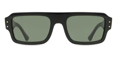 Ray Ban Rb4454 Flacko 667731 Men's Sunglasses Black Size 53 In Orange