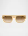 Ray Ban Rb4454 Rectangular Sunglasses In Gold
