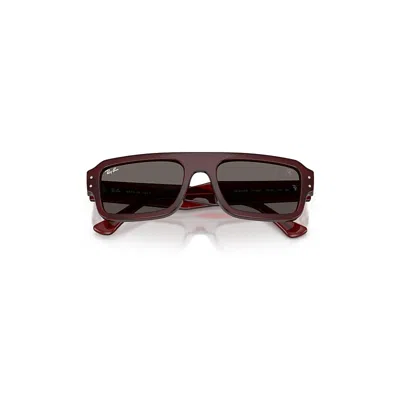 Ray Ban Rb4454m Scuderia Ferrari Collection Sunglasses Red Trasparent Frame Grey Lenses 56-20