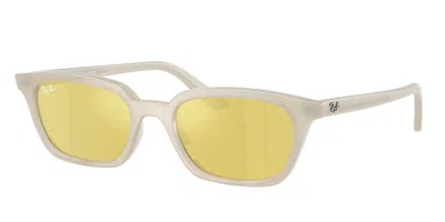 Ray Ban Rb4456 Zaya 68086d Men's Sunglasses White Size 50 In Yellow