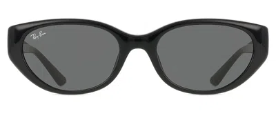 Ray Ban Rb4457d Asian Fit 667787 Men's Sunglasses Black Size 55 In Orange