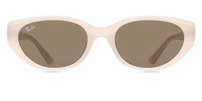 Ray Ban Rb4457d Asian Fit 678673 Men's Sunglasses Brown Size 55