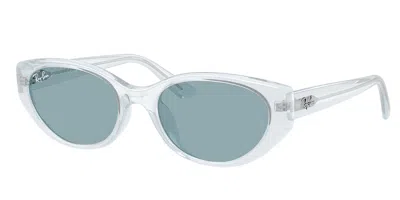Ray Ban Rb4457d Vestibilità Orientale 687280 Occhiali Da Sole Chiari Per Uomo In Gray