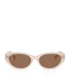 Ray Ban Rb4457d Bio-based Sunglasses Opal Beige Frame Brown Lenses 55-19 In Brown