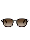 Ray Ban Rb4458d Square Sunglasses In Brown