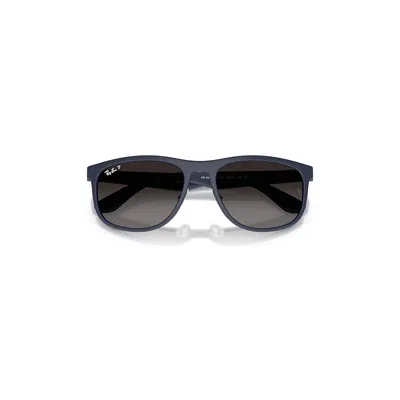 Ray Ban Rb4468 Liteforce Sunglasses Sand Dark Blue Frame Grey Lenses Polarized 59-18