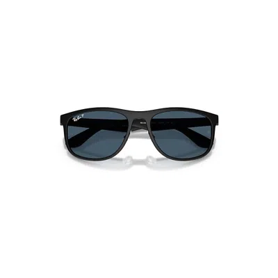 Ray Ban Rb4468 Polarized Ultra Lenses Sunglasses Sand Black Frame Blue Lenses Polarized 59-18
