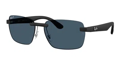 Ray Ban Rb4470ch Polarized 601s1c Men's Sunglasses Black Size 59