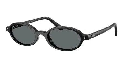 Ray Ban Womens Black Rb4472 Oval-frame Injected Sunglasses