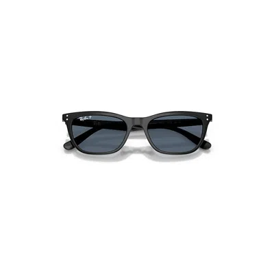 Ray Ban Rb4474d Sunglasses Black Frame Blue Lenses Polarized 54-18
