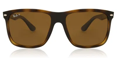 Ray Ban Rb4547 Boyfriend Two Polarized 710/57 Men's Sunglasses Tortoiseshell Size 57 In Brown