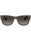 Ray Ban Mega Wayfarer Liteforce Sunglasses Sand Brown Frame Brown Lenses Polarized 52-21 In Brown