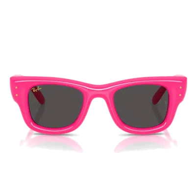 Ray Ban Rayban Rb4940 Wayfarer Puffer By Asap Rocky 683287 Lucido Fucsia Sunglasses In Pink