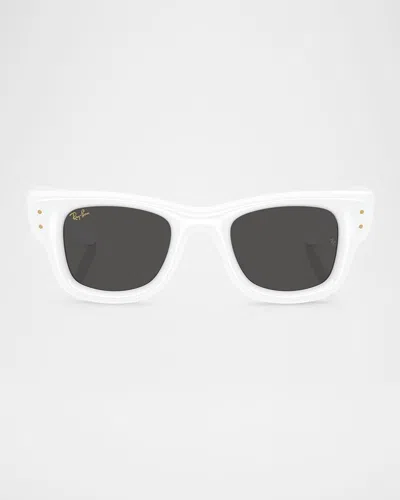 Ray Ban Rb4940 Wayfarer Puffer A$ap Rocky Square Sunglasses In White