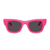 Ray Ban Unisex Wayfarer Puffer Square Sunglasses, Rb4940 In Pink