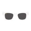 Ray Ban Unisex Wayfarer Puffer Square Sunglasses, Rb4940 In White