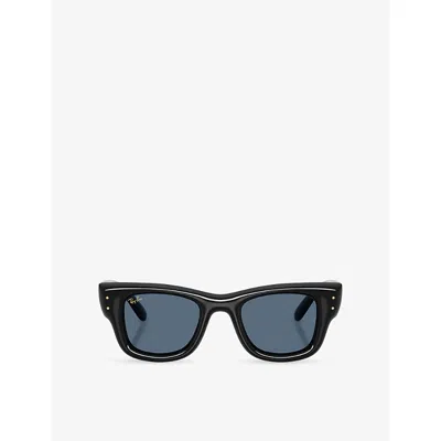Ray Ban Rb4940 Wayfarer Puffer Square-frame Nylon Sunglasses In Blue