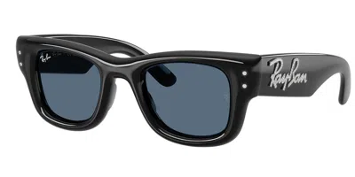 Ray Ban Rb4940b Wayfarer Puffer 686480 Occhiali Da Sole Neri Per Uomo In Pink