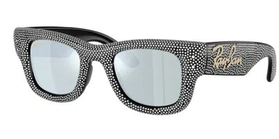 Ray Ban Rb4940bp Wayfarer Puffer 686530 Men's Sunglasses  Size 47 In Gray