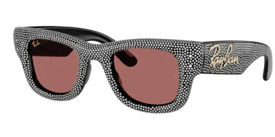 Ray Ban Rb4940bp Wayfarer Puffer 686585 Men's Sunglasses Black Size 47 In Gray