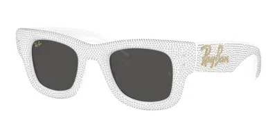 Ray Ban Rb4940bp Wayfarer Puffer 686687 Men's Sunglasses White Size 47 In Neutral