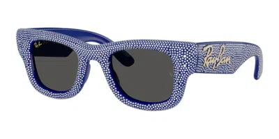 Ray Ban Rb4940bp Wayfarer Puffer 686787 Men's Sunglasses Blue Size 47 In Green