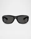 Ray Ban Rb4941 Ultra Wrap 003 A$ap Rocky Next Generation Collection Wraparound Sunglasses In Black