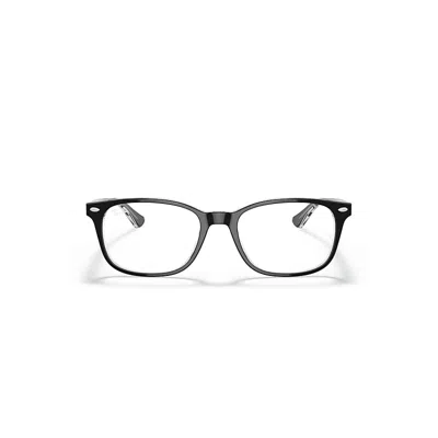 Ray Ban Rb5375 Optics Eyeglasses Black Frame Clear Lenses Polarized 56-18